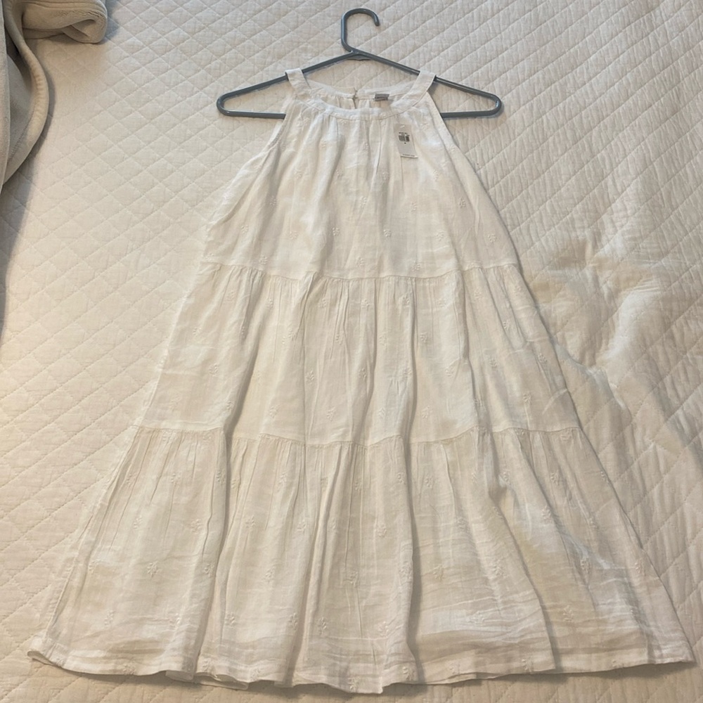 White cotton dress size M old navy new with tags